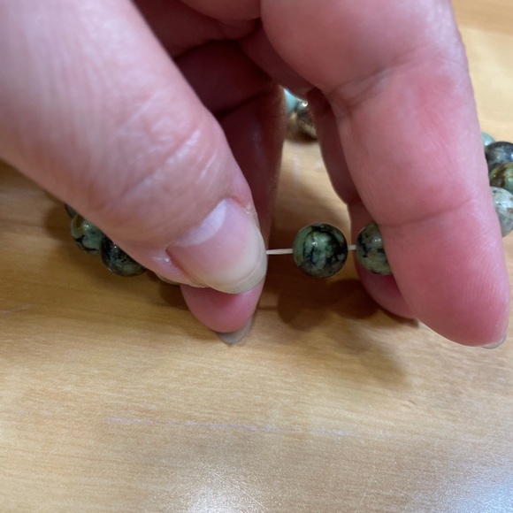 Men & Women African Turquoise (semi-precious stone) Bracelet w/ Sterling Silver - Picture 6 of 7